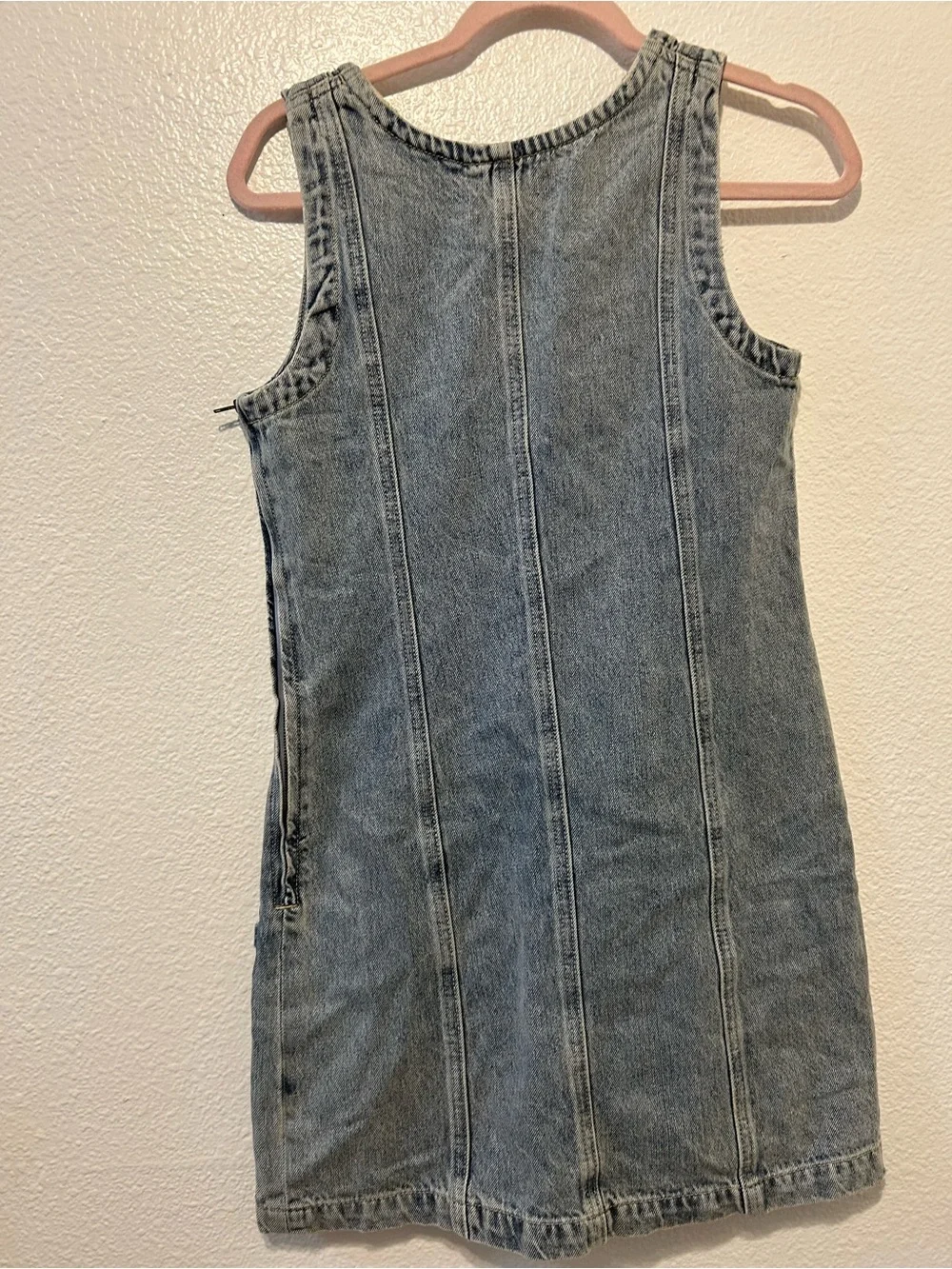 Heartloom Blue Denim Pinafore Mini Dress